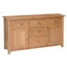 Lisbon Oak 2 Door 5 Drawer Large Sideboard