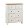 Bristol Bristol Ivory Painted 2 Over 3 Chest of Drawers