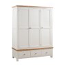 Bristol Painted Triple Wardrobe with 3 Drawers