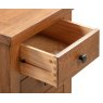 Bristol Rustic Oak Compact 3 Drawer Bedside