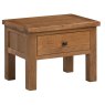 Bristol Rustic Oak Side Table with Drawer