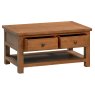 Bristol Rustic Oak Coffee Table with 2 Drawers