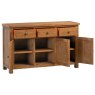 Bristol Rustic Oak 3 Door Sideboard