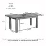 Bristol Rustic Oak Extending Dining Table 120-153cm