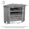 Bristol Rustic Oak Corner Tv Unit