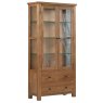 Bristol Bristol Rustic Oak Display Cabinet with Glass Doors & Sides