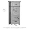 Oaken 5 Drawer Tallboy Chest