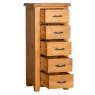 Oaken 5 Drawer Tallboy Chest