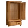 Oaken Gents Wardrobe with 2 Drawers