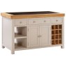 Bristol Large Kitchen Island in Cobblestone Paint Finish