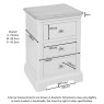 Lugano 3 Drawer Bedside
