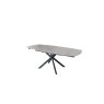 Sintered stone extending swivel table - White