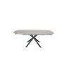 Sintered stone extending swivel table - White