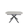 Sintered stone extending swivel table - White