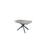 Sintered stone extending swivel table - White