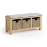 Wellington Oak Storage Bench