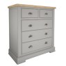 Olive Painted 2 + 3 Chest of Drawers