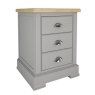 Olive Painted 3 Drawer Bedside