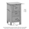 Portland Oak 3 Drawer Bedside