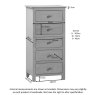 Portland Oak 5 Drawer Tall Chest