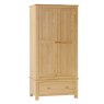 Portland Oak Double Wardrobe with 1 Drawer