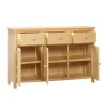 Portland Oak 3 Drawer 3 Door Sideboard