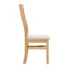 Portland Oak Slatted Chair with Fabric Seat