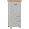 Milford Painted 5 Drawer Tall Chest