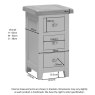 Milford Painted Compact 3 Drawer Bedside