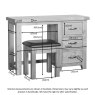 Oaken Dressing Table & Stool
