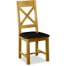 Countryside Cross Back Chair with Faux Leather Seat - Home assembly needed if collected