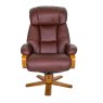 Palermo Chair & Footstool - Chestnut