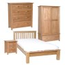 Lisbon Oak Bedroom Furniture Set