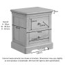 Lugano Oak 2 Drawer Bedside