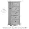 Lugano Oak 5 Drawer Wellington Chest