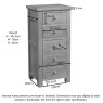 Bristol Oak 5 Drawer Tall Chest