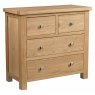 Bristol Oak 2 over 2 chest of drawers