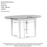 Lugano Round Extending Dining Table