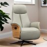 G Plan Kalmar Recliner Chair with Power Headrest - with Battery (Dark Wood)