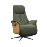 G Plan Kalmar Recliner Chair with Power Headrest - with Battery (Light Wood)
