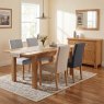 Bristol Oak 120-153cm Extending Table with 4 Low Back Chairs (Slate)