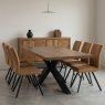 Soho 180cm Dining Table with 6 Tan HK Chairs