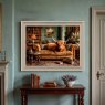 Artwork Lounging Highland Cow