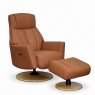 Sorrento Swivel Recliner Chair - Camel